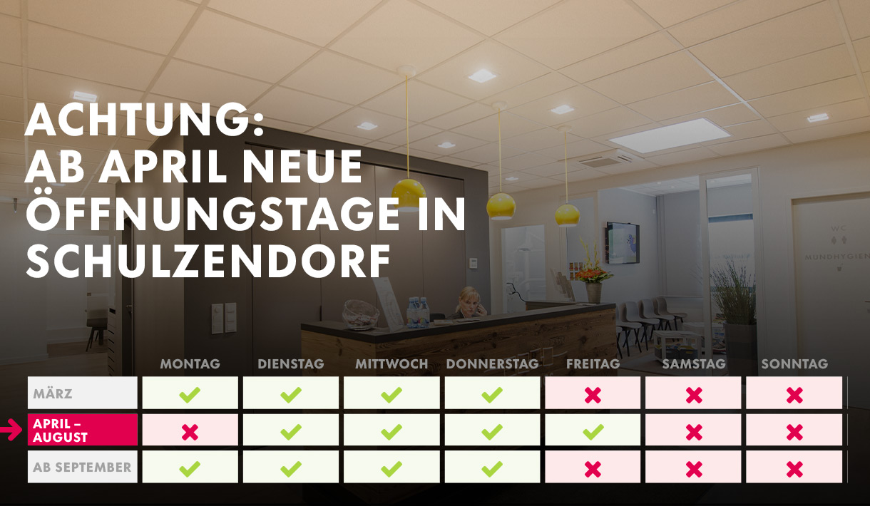 Attention: April to August changed opening days in Schulzendorf