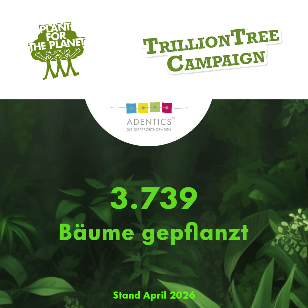 ADENTICS - Die Kieferorthopäden unterstützen das Umweltprojekt Plant-For-The-Planet und pflanzen regelmäßig Bäume.