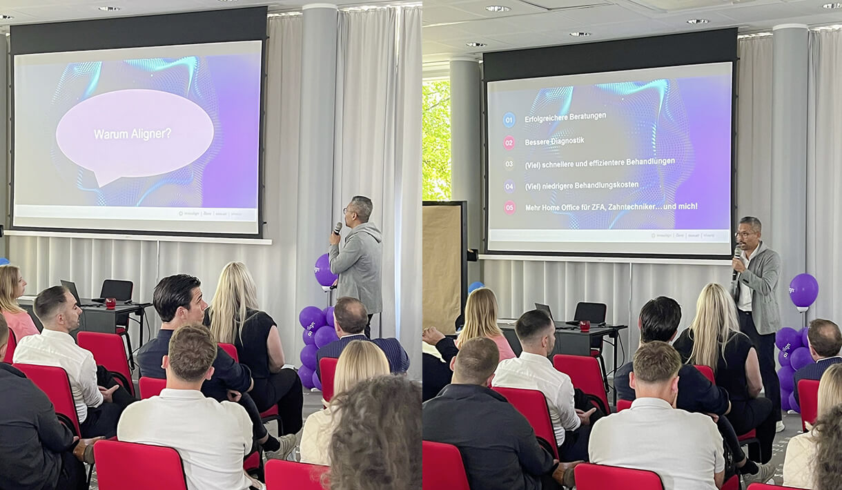 Dr. Woo-Ttum Bittner Vortrag vor Invisalign Sales-Team DACH