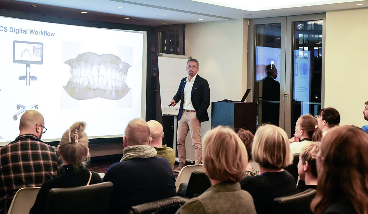 ADENTICS Fortbildung Aligner & Prothetik, Fingerfood & Champagner