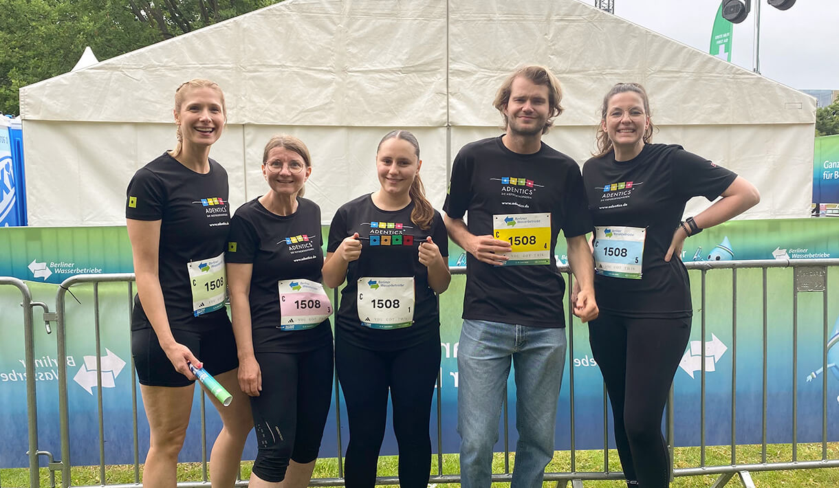 ADENTICS bei der 5x5 km Team-Staffel der Berliner Wasserbetriebe